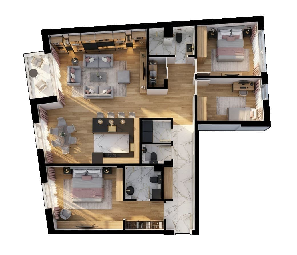 4. Sprat stan 19 3D Pogled