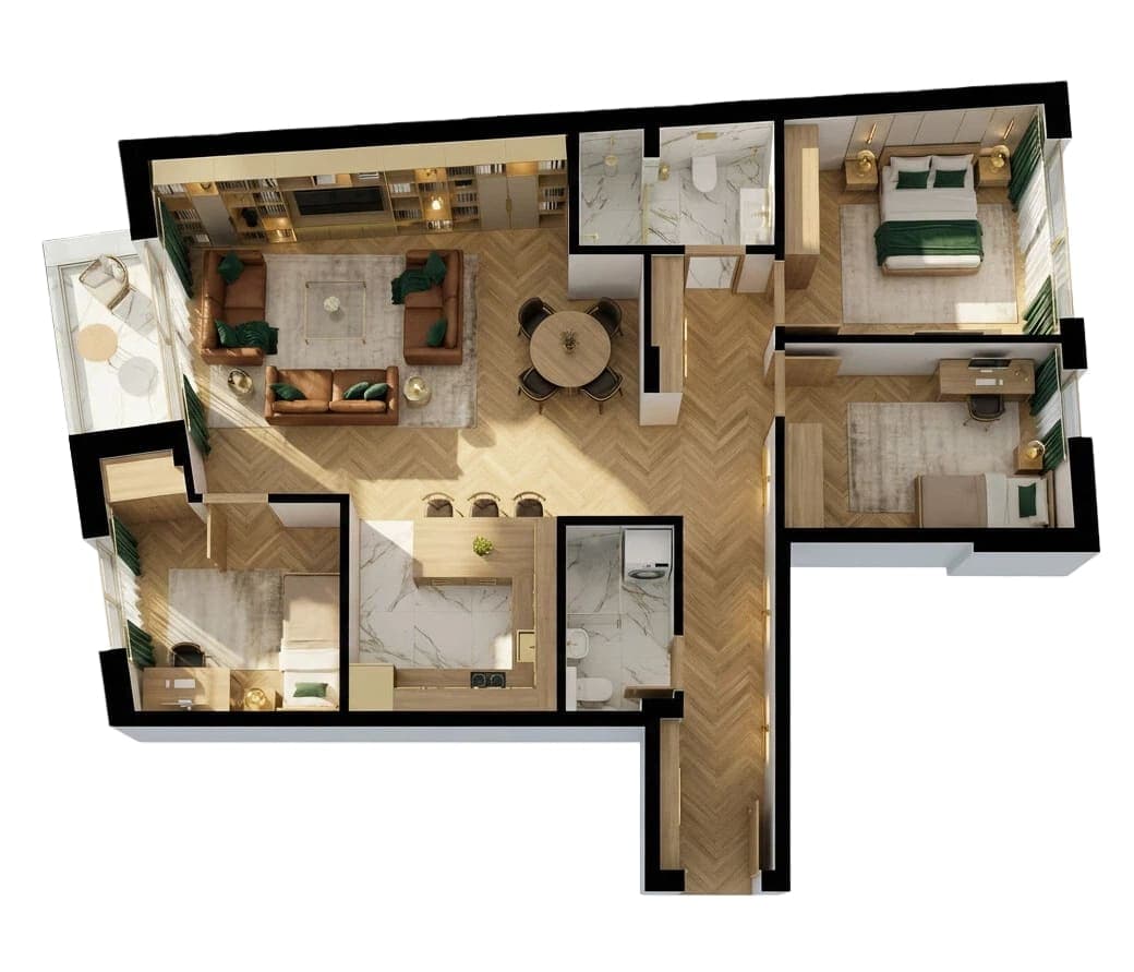 3. Sprat stan 15 3D Pogled